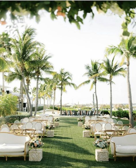 Florida Keys Wedding Decor, Key West Beach Wedding, Floral Arbor, Wedding Ceremony Chairs, Tropical Wedding Decor, Florida Keys Wedding, Dream Beach Wedding, Foto Wedding, Ceremony Chairs