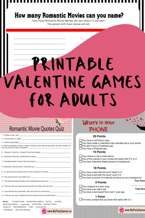 Valentines Games For Senior Citizens, Adult Valentine Party Games, Valentines Day Party Games For Adults, Valentine’s Day Games For Couples, Galentines Party Games Free, Valentines Day Games For Adults Free Printable, Getting To Know You Games For Adults, Games For Valentines Day Party, Valentine Banquet Games