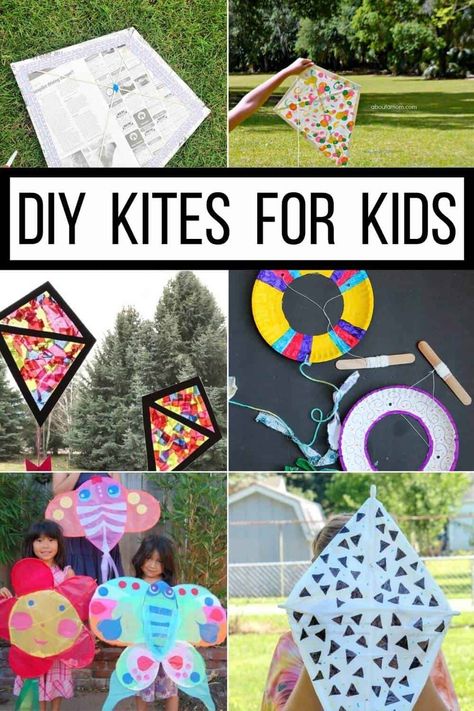 Easy DIY Kites STEM Activity + Kite Crafts Kite Crafts For Kids, Diy Kites That Fly, Kite Crafts, Diy Kites, Kites Preschool, Homemade Kites, Summer Stem Activities, Stem Activity For Kids, Diy Kite