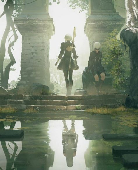 Nier Automata Game, Nier Automata A2, 2b Nier Autómata, 8k Wallpaper, Desktop Wallpapers Backgrounds, Keys Art, Nier Automata, 판타지 아트, Video Game Art