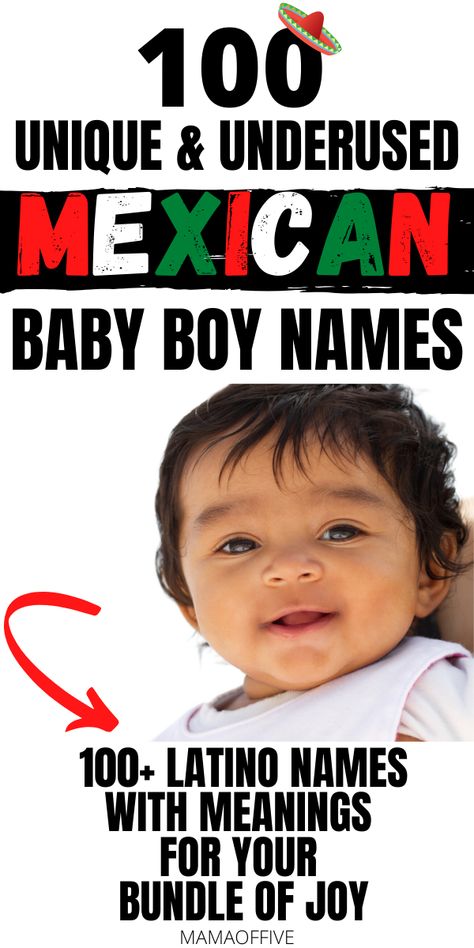 Check out this massive list of Mexican Baby Boy Names! These are some of the top names from Mexico that are cute and unique. These are some of the best and most popular names, too. Choose an authentic Mexican name! Unique Mexican Names, Boy Names Hispanic Unique, Baby Boy Names In Spanish, Hispanic Names Boy, Boy Names Spanish And English, Cute Boy Names Spanish, Hispanic Boy Names Unique, Latino Names For Boys, Baby Boy Names Mexican