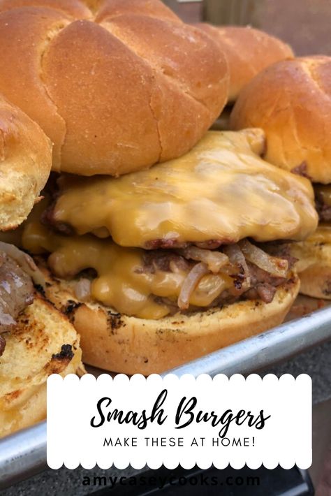 Smash Burger With Onions, Smash Burgers On Stove, Turkey Smash Burgers, Smash Burgers, Smash Burger Recipe, Easy Burger Recipe, Easy Burgers, Kid Approved Meals, Sheet Pan Dinners Recipes