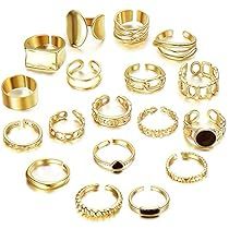 Multiple Gold Rings, Rings Thick, Rings Multiple, Rings Signet, Rings Pack, Thick Rings, Rings Chunky, Bead Accessories, Affordable Rings