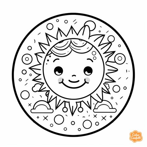 illustration of Sunny or stormy weather coloring Sunny Day Coloring Pages, Stormy Weather Clipart, Sun Clip Art Black And White, Sun Clipart Black And White, Weather Of The Day Bullet Journal, Mandala Turtle, Stormy Weather, Fantasy Fairy, Home Learning