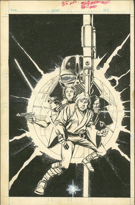 Star Wars #1 Cover by Howard Chaykin and Tom Palmer Star Wars Comic Books, Star Wars 1977, Illustration Photo, Star Wars Comics, Star Wars Film, Pop Culture Art, Invasive Species, Marvel Comics Art, Star Wars Movie