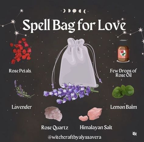 Sachets Witchcraft, Love Charm Bag Spell, Witch Charm Bags, Love Sachet Spell, Love Mojo Bag, Roses Witchcraft, Charm Bags Witchcraft, Spell Sachets, Spell Bags