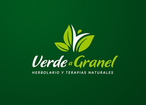 Diseño de logo para “Verde a granel”, un herbolario que además es tienda de té a granel y un centro de terapias basadas en la medicina natural. El logo definitivo ilustra de forma muy simplificada una figura humana con los brazos levantados para transmitir un concepto alegre y vital. A ambos lados aparece la silueta de tres hojas que evocan una planta de té. Herbal Logo, Landscaping Logo, Massage Logo, Food Logo Design Inspiration, Logo Design Health, Nature Logo Design, Fresh Logo, Logo Design Typography, Leaf Logo