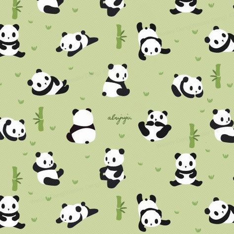 Wallpaper Panda, Panda Background, Circular Logo Design, Whatsapp Theme, Panda Illustration, Panda Pattern, Panda Panda, Vintage Flowers Wallpaper, Kawaii Panda