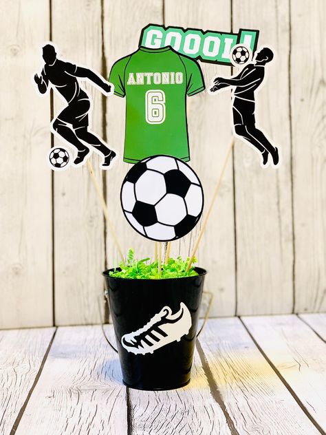 Excited to share this item from my #etsy shop: Soccer Birthday Party, Football Party, Futball Party, Soccer Centerpiece, Personalized centerpiece, Sports Centerpiece. Sports Party Soccer Birthday Centerpieces, Soccer Centerpieces, Soccer Party Decorations, Sports Centerpieces, Soccer Banquet, Soccer Birthday Cakes, Soccer Birthday Party, Personalized Centerpieces, Soccer Baby