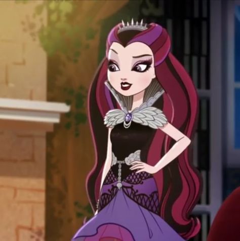 Ever After High Raven Queen, Purple Characters, Princess Jellyfish, Childhood Characters, The Evil Queen, Sayaka Miki, High Hair, Raven Queen, Queen Aesthetic