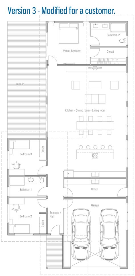 house design house-plan-ch603 40 Rectangle House Plans, Cabin Tiny House, Classical House, Houses Plans, Home Design Floor Plans, Barn Plans, Last Words, Modern House Plan, Container Homes