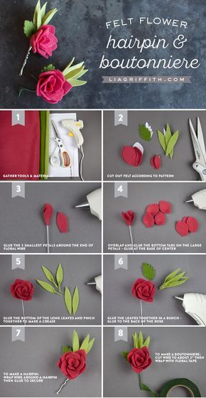 Art Felting, Make Felt Flowers, Felt Rose, Felt Flower Tutorial, Săpunuri Handmade, Felt Flowers Diy, Felt Roses, Craft Books, Rose Tutorial