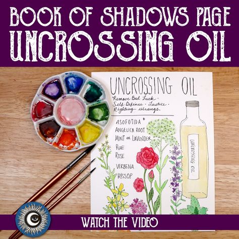 How To Make Uncrossing Oil, Uncrossing Oil Recipe, Spell Oil Recipe, Witchy Remedies, Uncrossing Spell, Uncrossing Oil, Magical Crafting, My Book Of Shadows, Spell Oils