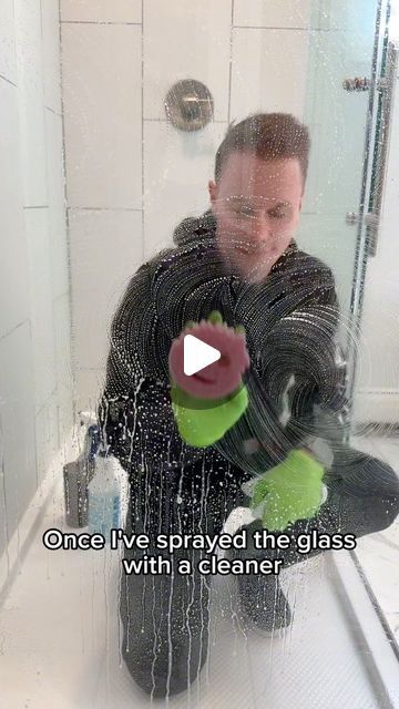 Brandon Pleshek on Instagram: "Fast and easy way to clean glass shower doors #cleaning #cleaningtips #cleaninghacks #cleaningmotivation" Clean Glass Shower Doors, Glass Shower Door Cleaner, Healthy Cleaning Products, Shower Door Cleaner, Cleaning Shower Glass, Shower Cleaning Hacks, Easy House Cleaning, Clean Shower Doors, Bathtub Cleaner