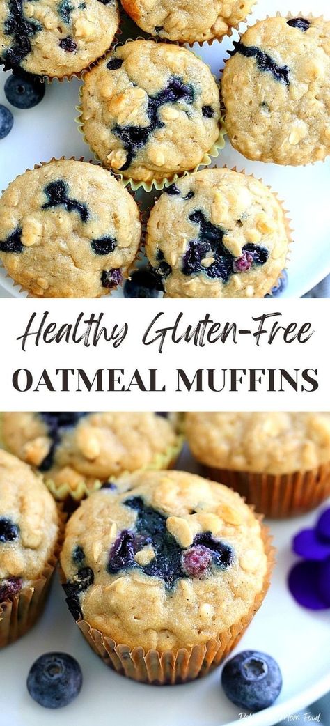 Gluten Free Blueberry Muffins Recipes, Oatmeal Muffins Gluten Free, Oat Flour Blueberry Muffins, Gluten Free Blueberry Recipes, Blueberry Oat Muffins, Oatmeal Blueberry, Elegant Brunch, Gluten Free Blueberry Muffins, Blueberry Oatmeal Muffins