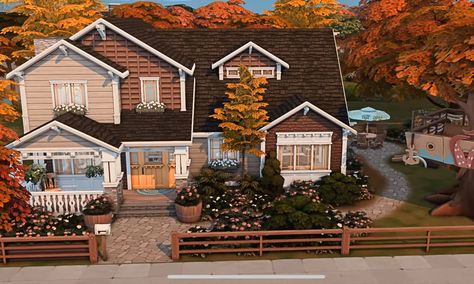 Growing Together Sims 4 House, Sims 4 Growing Together House, Growing Together Sims 4, 50k Budget, The Sims 4 Growing Together, Sims 4 Growing Together, House Sims 4, Huge Family, Sims Houses