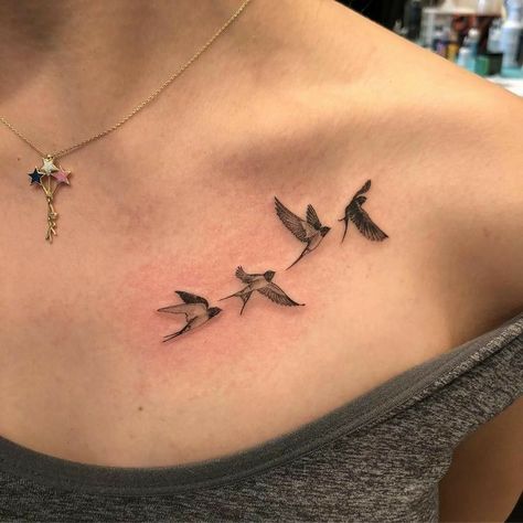 Bird Shoulder Tattoos, Ribs Tattoo, Swallow Bird Tattoos, Small Bird Tattoos, Tiny Bird Tattoos, Bird Tattoos For Women, Flying Tattoo, Sparrow Tattoo, Swallow Tattoo