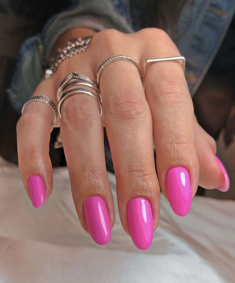 Classy Fun Nails, Bright Pink Nails, Subtle Nails, Pastel Designs, Minimal Nails, Basic Nails, Bright Nails, Shellac Nails, Nail Swag