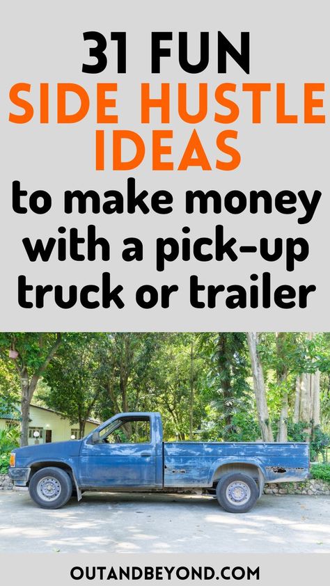 Side Hustles For Men, Work Truck Ideas, Side Hustle Ideas For Men, Make Side Money, Get Paid Online, Side Hustle Passive Income, Easy Online Jobs, Ideas To Make Money, Passive Money