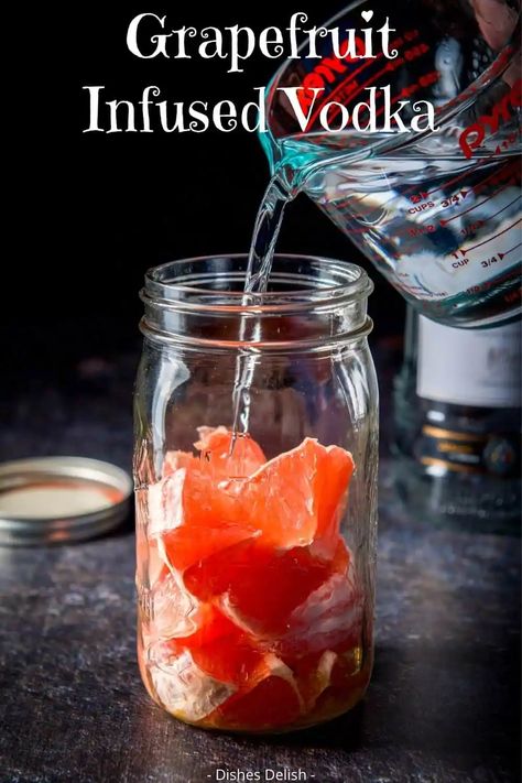 Infused Vodka Recipes, Fruit Infused Vodka, Vodka Infusions, Homemade Liqueur, Liqueur Recipes, Grapefruit Vodka, Infused Liquors, Low Carb Cocktails, Homemade Liquor