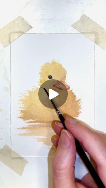 Watercolor Art Gallery on Instagram: "Painting by @rebeccarogers.art  .  . .  #watercolor #watercolors #watercolorpainting #watercolorart #gouache #aquarelle #resim #watercolor_daily #watercolor_gallery" Cute Things To Watercolor Easy, How To Paint Birds In Watercolor, How To Watercolor Animals, Watercolor Animals Tutorial, Watercolor Art Cartoon, Watercolor Birds Easy, Beginner Watercolor Painting Tutorial, Whimsical Watercolor Art, Watercolor Animals Easy