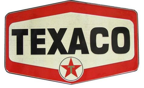 Vintage Texaco Sign Texaco Vintage, 66 Mustang, Logo Service, Pompe A Essence, Racing Stickers, Old Gas Stations, Famous Logos, Garage Art, Old Signs