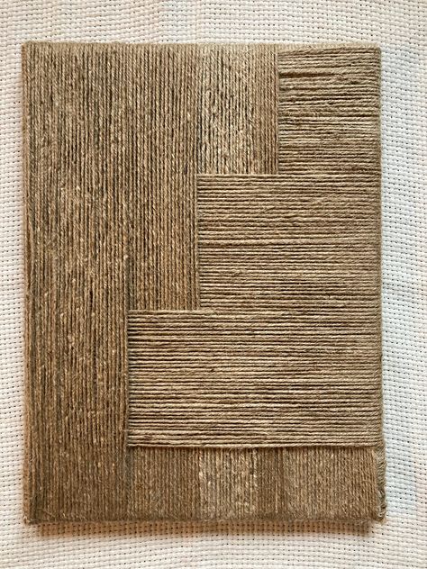 Burlap on Canvas Wool Thread Wall Decor Texture Art - Etsy Handmade Wall Art Fabric, Jute Wall Hanger, Textured Fabric Framed Wall Art, Woven Jute Art, Textile Wall Art Glue Wool, Brown Leather Wall Art, Tulum Art For Living Room, Burlap On Walls, Brown Bag Wall Art