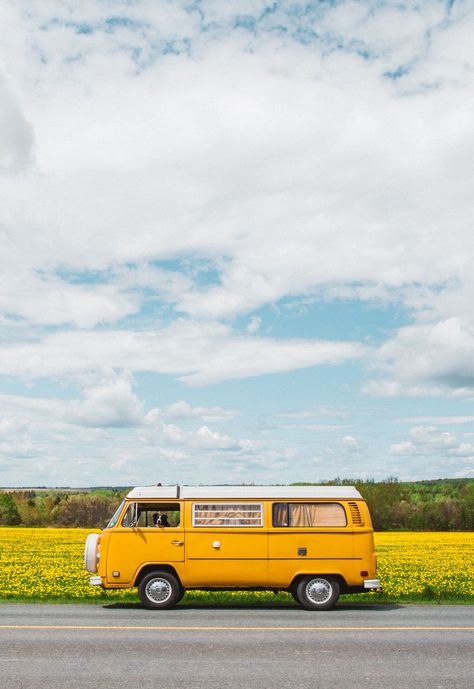 Tumblr Yellow, Van Life Aesthetic, Road Trip Van, Yellow Aesthetic Pastel, Bay Of Fundy, New Brunswick Canada, Appalachian Mountains, Yellow Wallpaper, Yellow Aesthetic