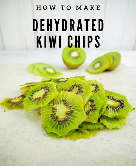 Dehydrated Kiwi, Dehydrator Recipes Fruit, Cucumber Chips, Organic Chips, Dehydrating Food Storage, Dried Kiwi, Kiwi Recipes, Food Dehydration, Healthy Chips