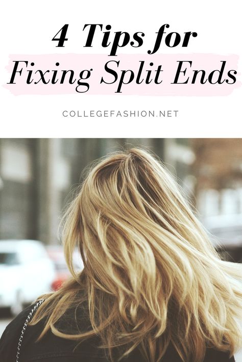 4 Tips for Fixing Split Ends Fix Split Ends, Diy Hair Hacks, Damaged Hair Diy, Overnight Hair Mask, Natural Hair Regrowth, Split Ends Hair, Split End, Repair Damaged Hair, Braiding Your Own Hair