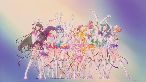 Tribute to my favorite ending in the 90s #sailormoon (pic 2, the beauty of the haziness in the old celluloid animation is kinda hard to… | Instagram Sailor Moon Background, Ahri Wallpaper, Sailor Moon Girls, Arte Sailor Moon, Sailor Moon Stars, Sailor Moon Fan Art, Sailor Moon Aesthetic, Moon Wallpaper, Sailor Pluto