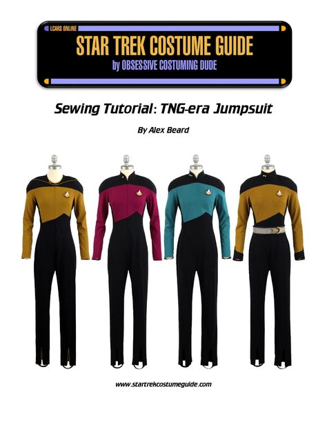 TNG Jumpsuit – Sewing Tutorial - Star Trek Costume Guide Star Trek Sewing Pattern, Star Trek Crafts Diy, Star Trek Uniforms Concept, Star Trek Cosplay Female, Star Trek Crafts, Star Trek Clothing, Star Trek Dress, Star Trek Fashion, Star Trek Party