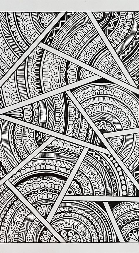 Mandela Doodles, Drawing Ideas Easy Doodles Pattern Simple, Zen Doodle Art Ideas, Mandela Art Design, Zentangle Background, Zen Tangle Patterns, Easy Zentangle Art, Colouring Art Therapy, Easy Zentangle Patterns