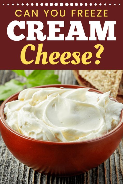 Can you freeze cream cheese? Yes! But there are some tips and tricks for doing it right. Find out how to properly freeze, defrost, and use frozen cream cheese. Freeze Cream Cheese, Freezing Cream Cheese, Cream Cheese Rangoons, Wipped Cream, Freeze Cream, Baked Dips, Cream Cheese Dips, Cream Cheese Spreads, Yes But