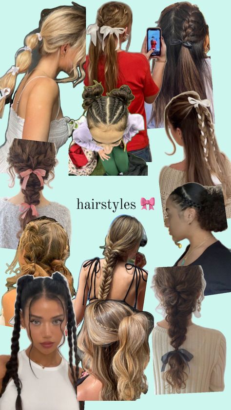 #shuffles #shufflesbypinterest #hair #hairstyles #school #ribbon #frenchbraid #updo #coquette #preppy #goingout Aesthetic Ribbon, Hairstyle Ideas Easy, Tutorial Ideas, Hilarious Photos, Trendy Hairstyle, Ribbon Hairstyle, Easy Hairstyle, Hairstyle Tutorial, Perfect Moment