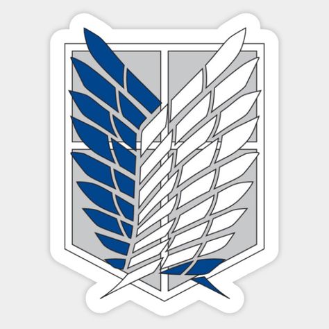 Scout Regiment, Attack On Titan Tattoo, Penanda Buku, Anime Printables, Avatar The Last Airbender Art, Anime Stickers, White Stickers, Attack On Titan Anime, Logo Sticker