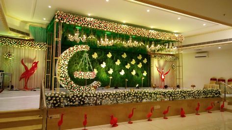 Namkarna Decoration Ideas, Barasala Backdrop Decoration, Baby Cradle Decoration Indian, Naming Ceremony Backdrop, Cradle Ceremony Decorations Indian, Namakaranam Decoration, Naming Ceremony Decorations Indian, Cradle Ceremony Decorations, Cradle Ceremony Decoration