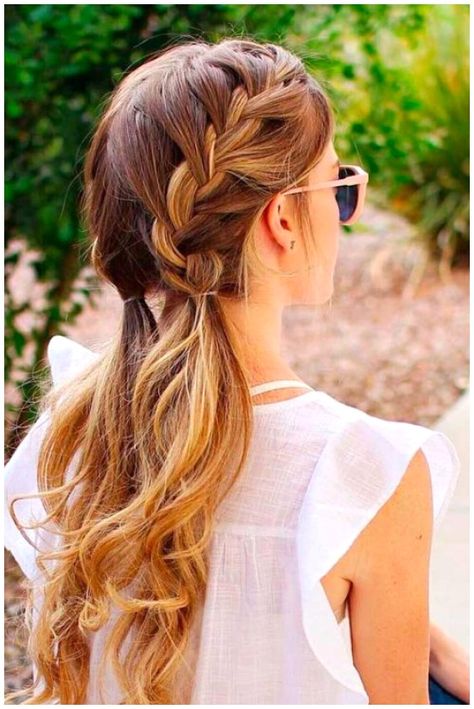 Keyative Styles: Curled Mini Braids Into Pigtails Hair Hack, Easy Hairstyles For Medium Hair, Girl Braids, Medium Long Hair, Work Hairstyles, Long Hair Girl, Easy Hairstyles For Long Hair, Braids For Long Hair, Box Braids Hairstyles