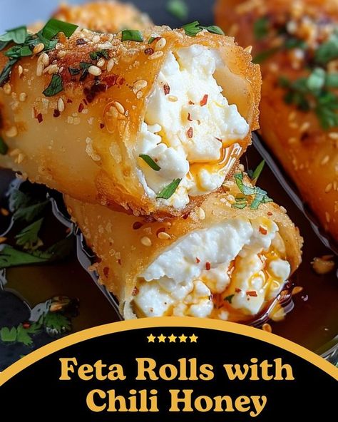 Phyllo Rolls, Crispy Feta, Pesto Dishes, Honey Sauce, Fresh Dill, Feta Cheese, Garlic Cloves, Pesto, Feta