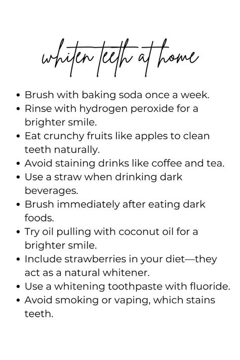 Whiten Teeth Naturally: 10 Easy Tips for a Brighter Smile 😁✨ Ways To Get Whiter Teeth, How To Get My Teeth White At Home, Tumeric Teeth Whitener, Whiter Teeth Tips, How To Have White Teeth, How To Get Whites White Again, How To Get White Teeth, How To Whiten Teeth, Villain Writing