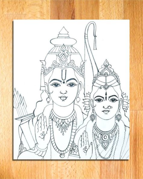 How to Draw Lord Shree Ram with Mata Sita | Easy Ram Sita Drawing for Beginners || lord rama drawing, shree ram drawing, how to draw lord ram easy, lord rama pencil drawing, easy drawing of lord rama, lord rama line art, shree ram drawing ideas, art videos, drawing of god, hindu god drawing, pencil drawing for beginners, line arts, simple drawing, drawing tutorial, vivek art academy. Murugan Art Sketch, Cute Heart Drawings, Beautiful Pencil Sketches, God Drawing, Tracing Art, Pencil Drawing Images, Krishna Drawing, Boho Art Drawings, Easy Cartoon Drawings