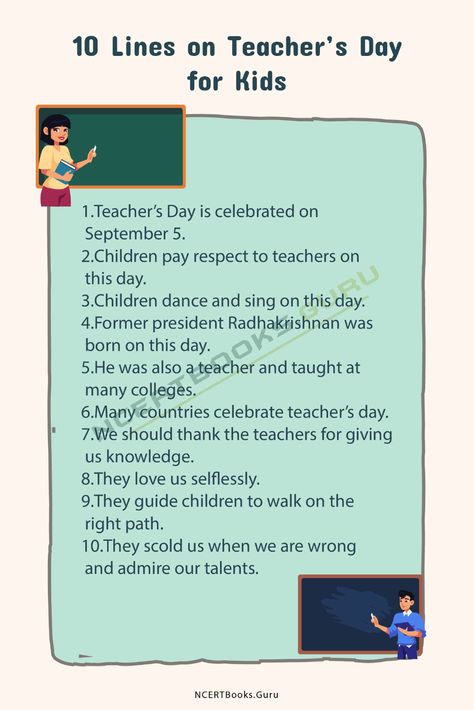 10 Lines on Teacher's Day for Students and Children in English - NCERT Books Lines On Teacher, Dr Sarvepalli Radhakrishnan, Sarvepalli Radhakrishnan, Ncert Books, Showing Gratitude, World Teachers, Guru Purnima, Presets Download, Lightroom Presets Download