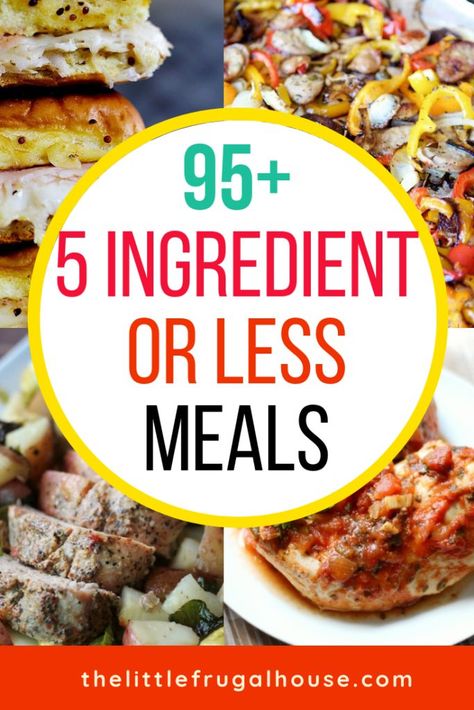 Plan some easy meals this week with these 5 ingredient or less meals. Save money on food, make quick and easy meals, and get dinner on the table fast. These 95 yummy meals all have 5 ingredients or less! 5 Ingredient Or Less Recipes, Save Money On Food, 5 Ingredients Or Less, Halloween Food Dinner, Dinner Quick, Halloween Food Appetizers, Quick And Easy Meals, 5 Ingredient Dinners, Cheap Dinner Recipes