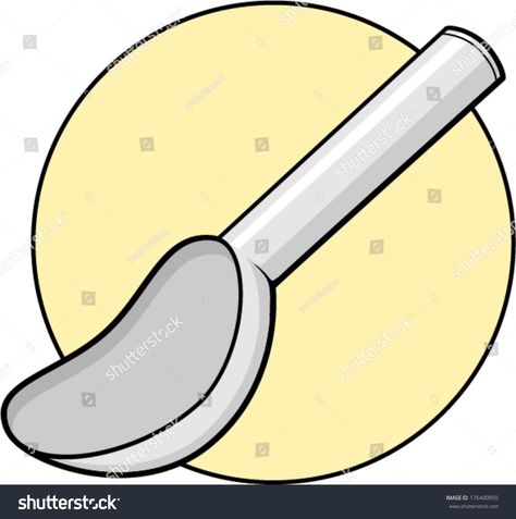 Ice Cream Scoop Drawing, Spoon Drawing, Ice Cream Scooper, Ice Cream Design, Diy Ice Cream, Ice Cream Spoon, Small Drawings, Blind Bags, Ice Cream Scoop