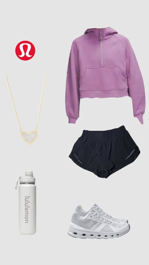 What To Wear With Black Lululemon Shorts, Lululemon Outfit Ideas Inspiration, Lululemon Shuffles, Lulu Shorts Outfit, Lululemon Outfit Ideas, Lulu Fits, Lulu Lemon Outfits, Lulu Outfits, Preppy Outfits For School