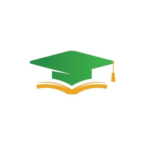 Green Graduation Hat And Symbol Logo Teacher Symbol, Medical Organization, Academic Library, Logo Education, Healthy Logo, Green Logo Design, Association Logo, Hat Clipart, Education Logo Design