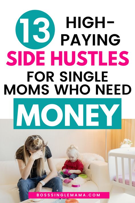 Need to make extra money to help your single mom budget work? Starting a side hustle can be a great way to make extra money. Learn the best side hustles for single moms to start now! #sidehustle #sidehustleideas #sidehustlesforsinglemoms #sidehustlesformoms #sidejobs #makemoney #makeextramoney Jobs For Single Moms, Single Mom Finances, Single Mom Budget, Single Mom Help, Best Side Hustles, Single Mom Life, Single Moms, Side Hustle Ideas, Mom Jobs