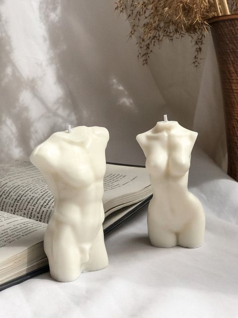 Torso Candle, Body Candle, Set Couple, Spiritual Artwork, Female Male, Unique Candles, America And Canada, Adam And Eve, Female Body