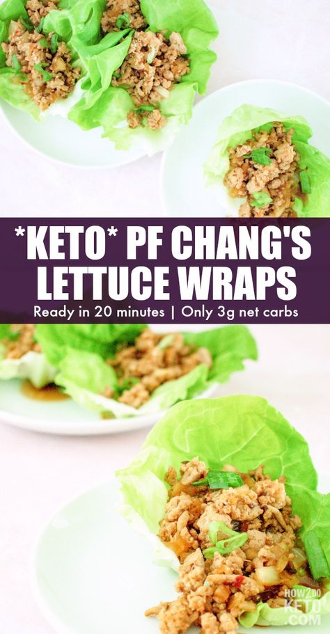 Pf Changs Lettuce Wraps, Pf Changs, Low Carb Low Fat Recipes, Lettuce Wrap Recipes, Boiled Egg Diet Plan, Chicken Lettuce Wraps, Low Carb Diet Recipes, Healthy Low Carb Recipes, Keto Recipes Dinner