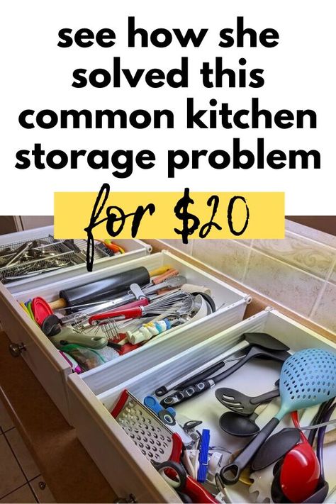 If you're tired of your cluttered kitchen drawers check out how to make an easy utensil drawer divider organizer for cheap. Easy way to organize your kitchen drawer on a budget. Organize Utensil Drawer, Kitchen Utensil Drawer, Kitchen Drawer Dividers, Cluttered Kitchen, Flatware Drawer, Kitchen Drawer Organizer, Utensil Drawer Organization, Old Bookcase, Utensil Drawer